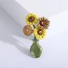 Sonnenblumenbrosche Modeaccessoires Retro Hof Antik Lackvase Sonnenblume Temperament Nadel