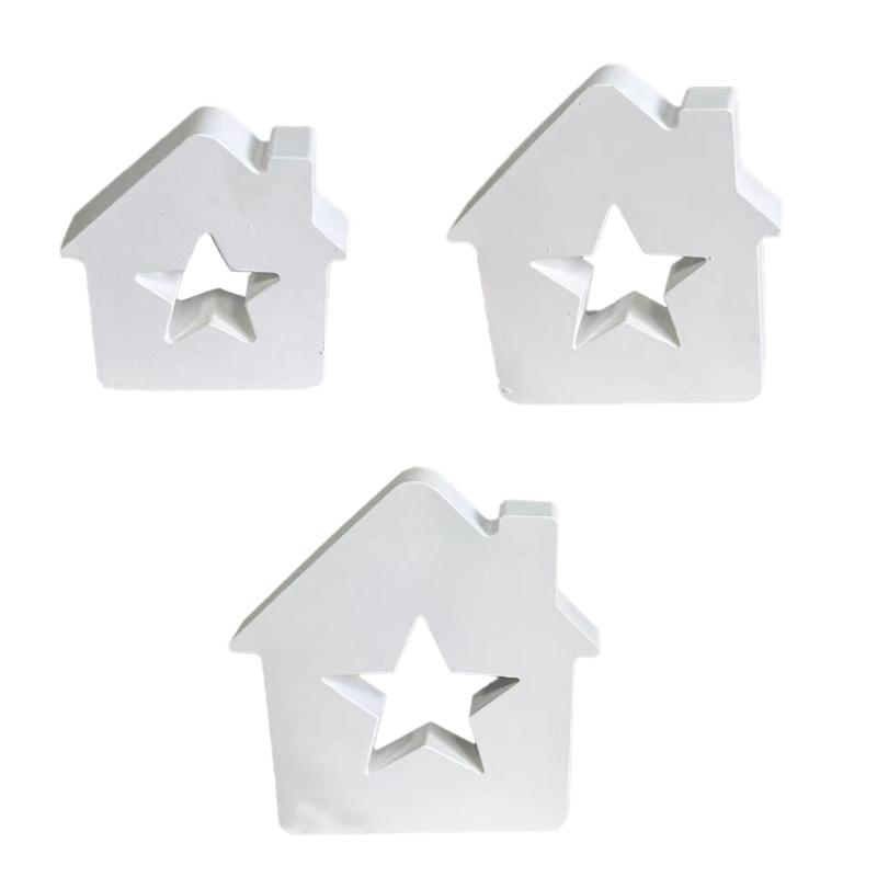 Sternenhaus-Harzformen, Liebeshaus-Harzformen zur Herstellung von Kerzen, Kunsthandwerk, Raumdekorationen, Kuchendekorationen und Fondant-Dekorationen.