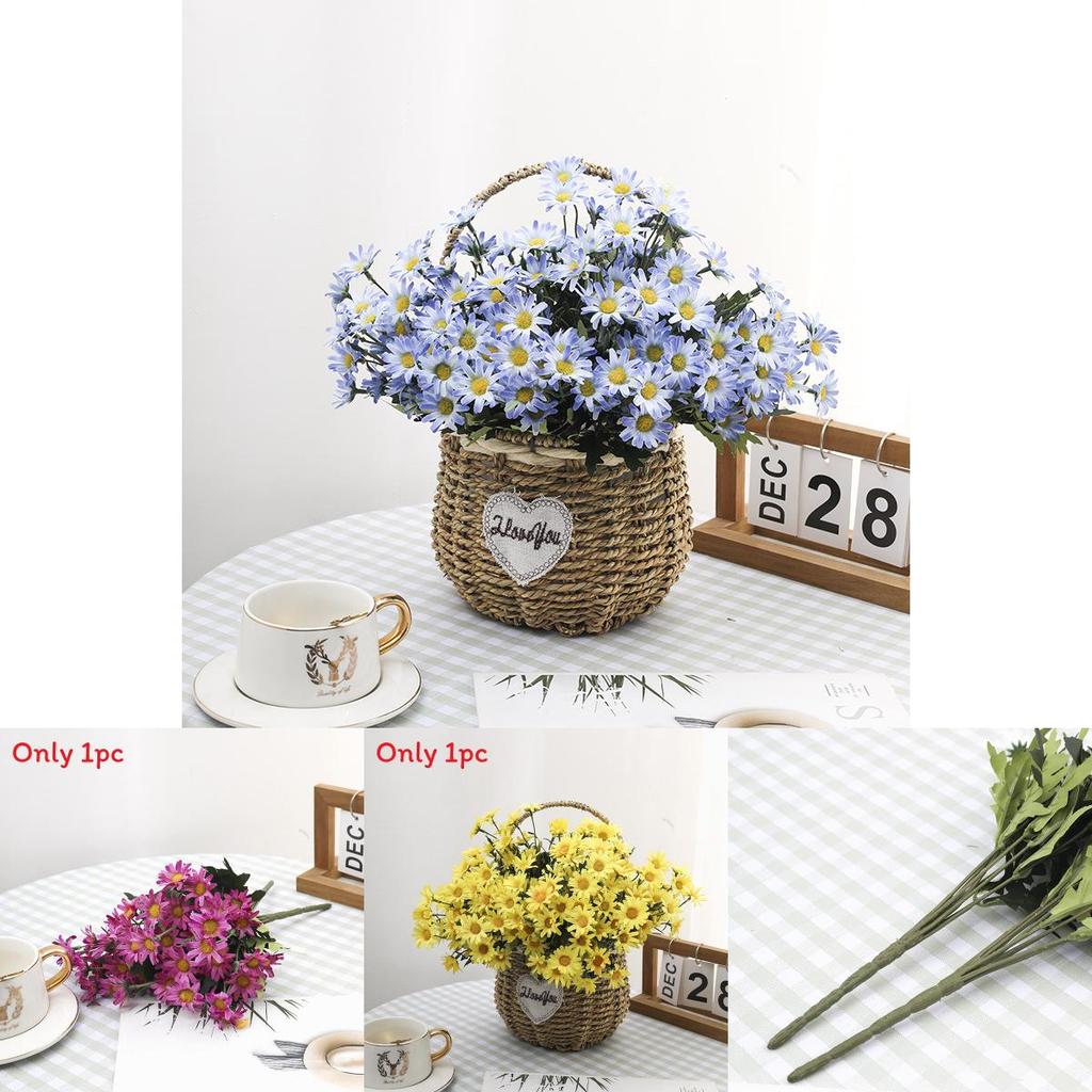 Artificial Silk Chrysanthemum Bouquet For Wedding Decor Home Office Styling