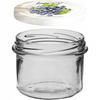 Jam jar with colored lid, 6 pcs, 235 ml