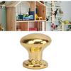 JTLB 8pcs 1:12 Scale Miniature Round Head Pull Handle Metal Simple Dollhouse Door Handle Knobs (Golden)