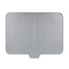 Silicone Drain Mat Quick-Drying Design Raised Ridges Bottom Slope Dish Drainer Kitchen Dining Room Sink Organizer Mat