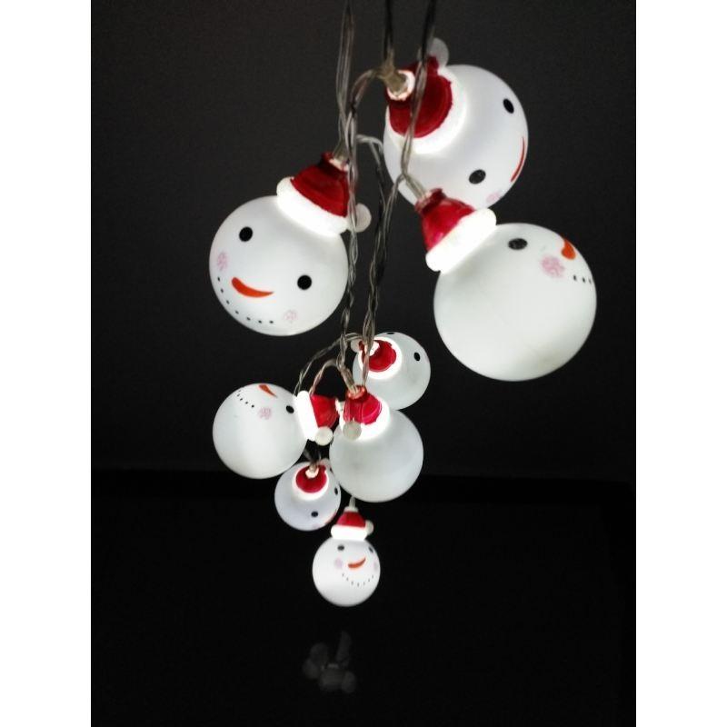 Led String Light Christmas Snowman Lamp Party Decoration Pendant Children Room