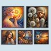 Beauty 5D DIY Full Drill Round Diamond Painting Kit for Home Wall Decoration