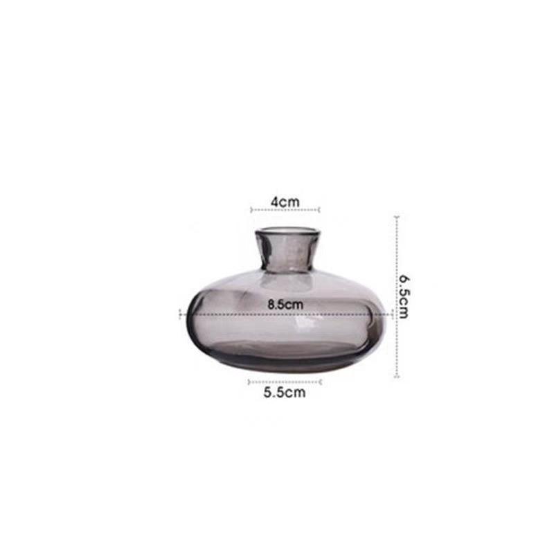 Elegant Mini Light Luxury Glass Vase Set: Creative Desktop Decor for Fresh Flowers In Living Rooms