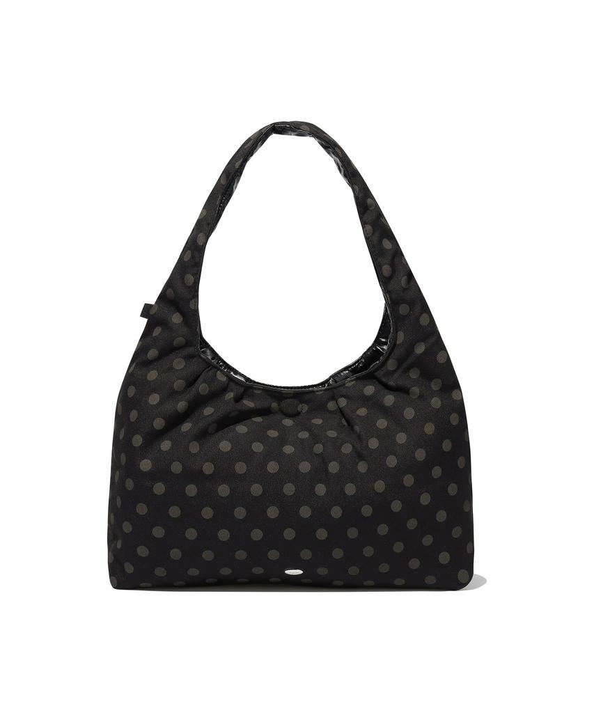 Covernat Woman Clover Heart Reversible Dot Shopper Bag Black