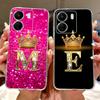For Xiaomi Redmi 13 13C 4G 5G Soft Silicone Phone Case Crown Letters Initials Cover For Redmi13c 13 C Realme13 Clear Back Cover
