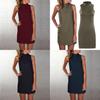 New Women Summer Sexy Party Dress Elegant Sleeveless Turtleneck Mini Dress For Casual Events