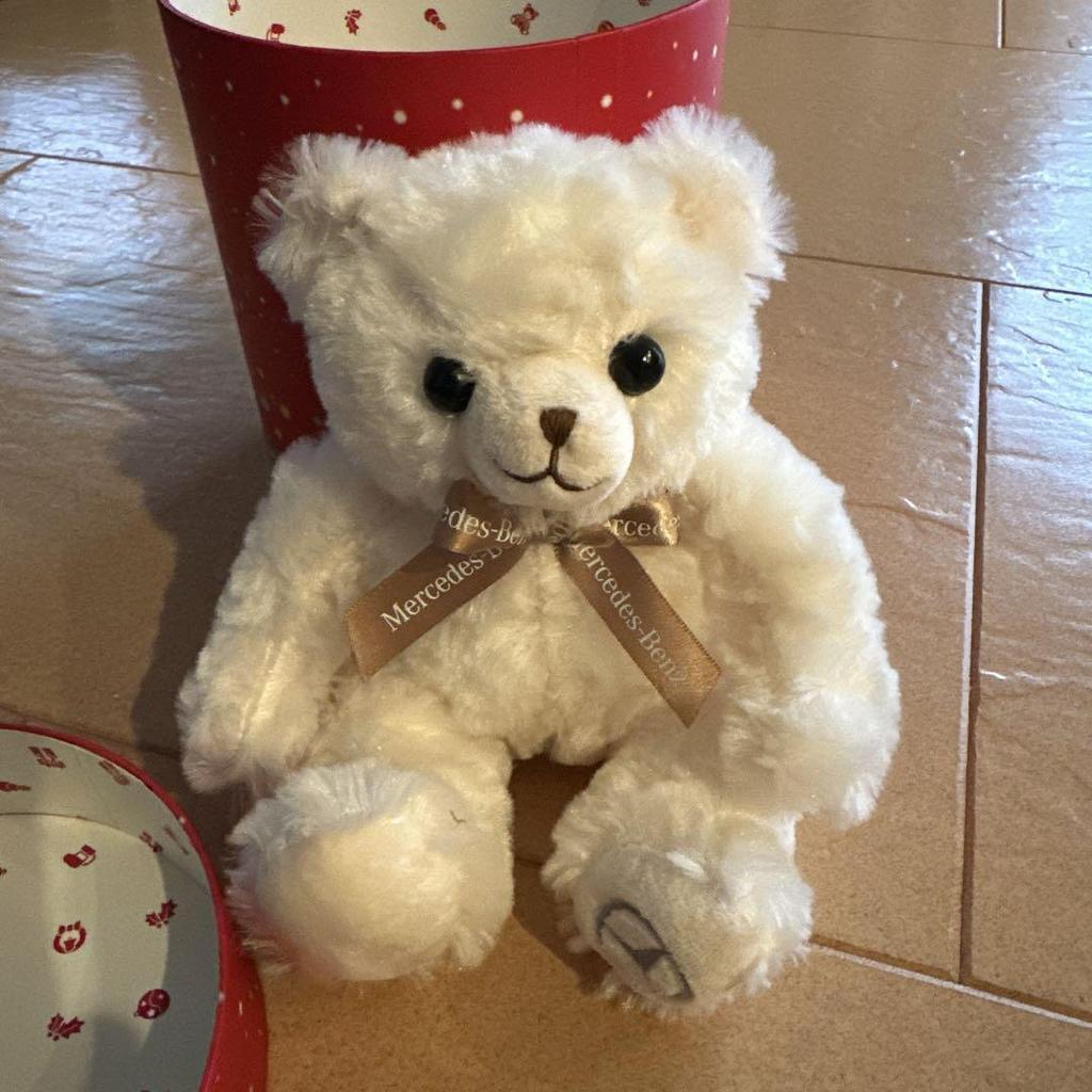 [USED] Mercedes Christmas Teddy Bear Plush Toy (Not for Sale)