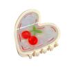 Heart Cherry Trendy Claw Hair Clip Perfect For High Ponytails And Summer Fashion
