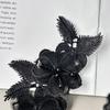 Black Embroidery Lace Pair Flower Clothing Decoration Wedding Dress Dress Embroidery Patch Patch Accessories