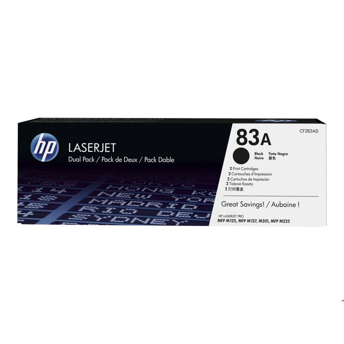 HP 83A - pack de 2 - noir - o