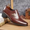 Men's New Arrival Pointed Toe Cuban Shoes - Large Size Casual & Formal Leather Heels for Weddings and Business.