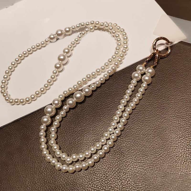 Lanière Anti-Perte Universelle pour Téléphone Collier Porté en Bandoulière Chaîne de Téléphone Longues Bandoulières Perles Pour Iphone Xiaomi Samsung Huawei Pendentifs