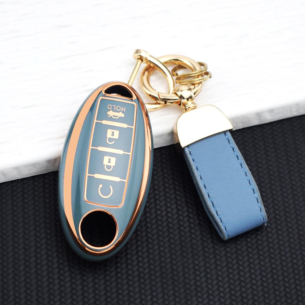 4 Buttons TPU Car Key Shell Case For NISSAN Maxima Altima Versa Sentra Sunny Sylphy Teana Qashqai X-Trail Juke Key Fob Cover Set