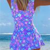 Costume da bagno intero sportivo da donna con gonna Costume intero