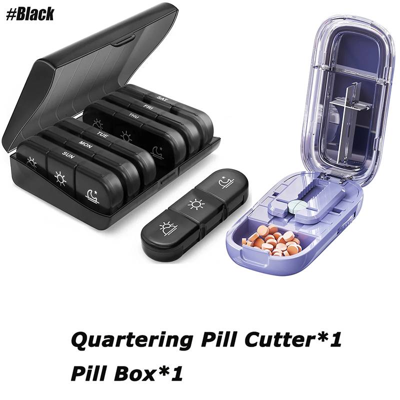 Portable Medicine  Storage Box 7-Day Travel Pillbox 21 Compartments With  Compartments Waterproof And Dustproof