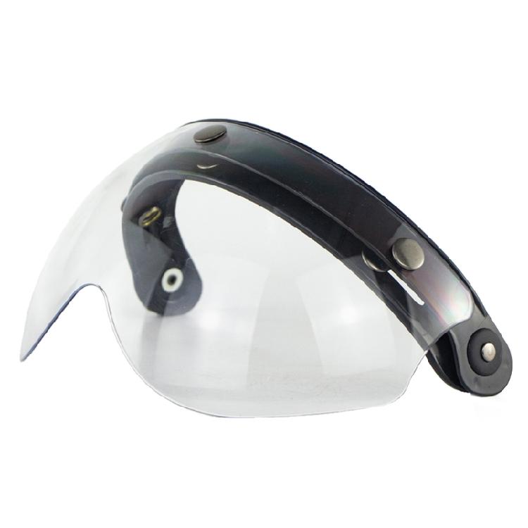 Universal 3-Snap Motorbike Helmet Visor Front Flip Up Wind Shield Len Sunglasses