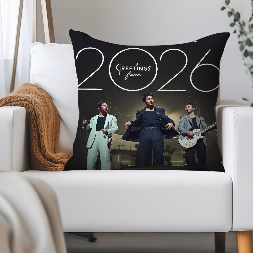 Band J-JONAS B-BROTHERS Pillow Case Applicable Space For Guest Rooms Interiors Cars Office House Decoration