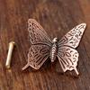 1pc 43mm Butterfly Handle W/screw Vintage Decor Knob Pull Dresser Drawer Cabinet Furniture Hardware Antique Bronze Red Copper
