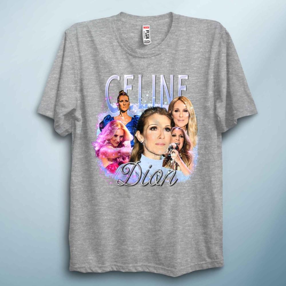 Vintage Pop T Shirt Retro Singer Celin Paris Graphic Concert Tee 90s Unisex