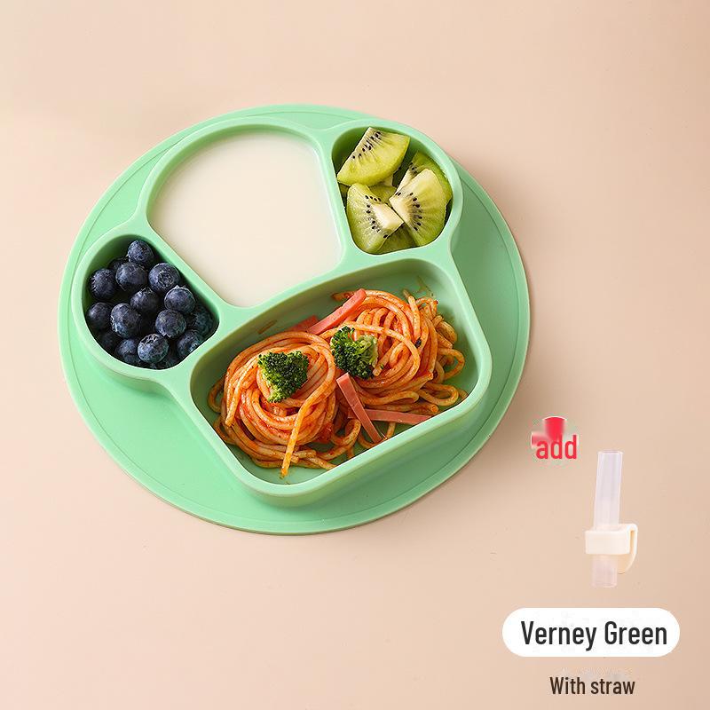 Silicone Suction Cup Divided Baby Plate & Bowl Set for Toddlers
