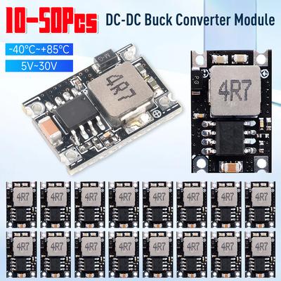 10-50PCS DC-DC Buck Converter Adjustable Step Down Power Module Voltage Regulator 5V-30V To 3V 5V for Car Moto Battery Charging