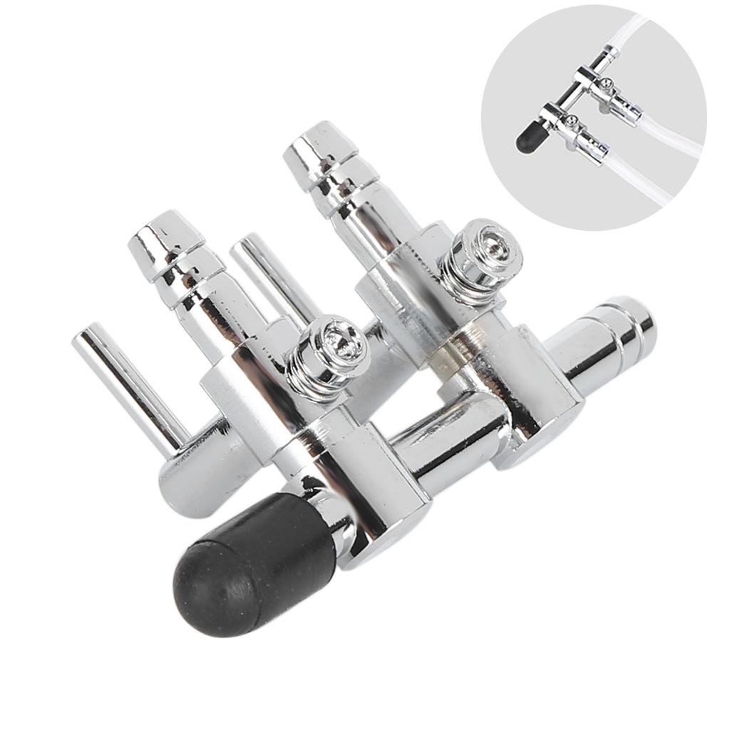 Fish Tank Stainless Steel Control Valve Aquarium Air Flow Control Fish Tank Accessories2 Head