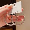 High-End Elegant Circle Hoop Earrings for Women, European and American Style, Exaggerated Minimalist Cool Style, Niche 2025 New Model