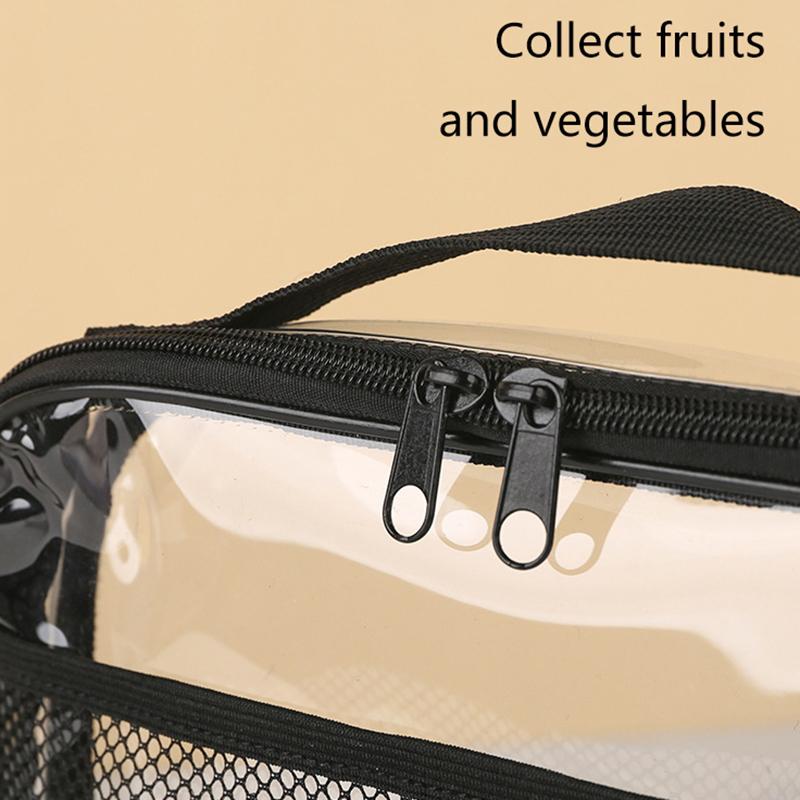Large Capacity Block Toys Storage Bag Transparent Zipper Puzzle Block Organizer Bags Cosmetic Storage Organizer Bag