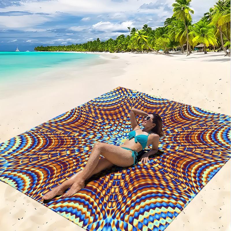 1pc Beach Blanket Waterproof Sandproof Oversized Large Beach Mat Quick Drying&Compact&Lightweight Picnic Mat Vacation Essentials