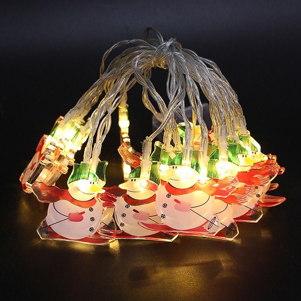Christmas Tree Fairy String Garland Snowman Christmas Decorations  Outdoor Decorative