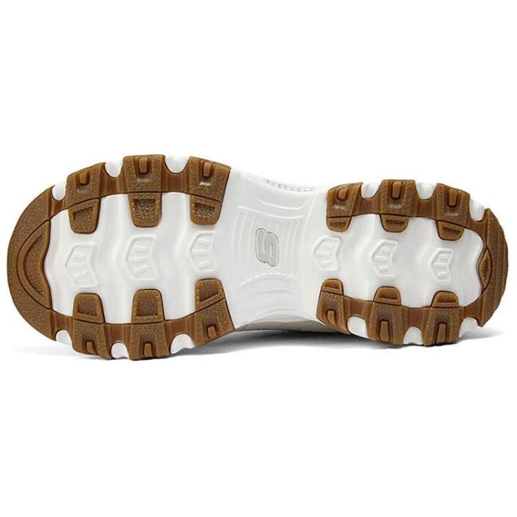 Skechers D'Lites 1.0 Textile, Synthetic Leather, Split Cow Leather Comfortable Men's 52675-OFWT