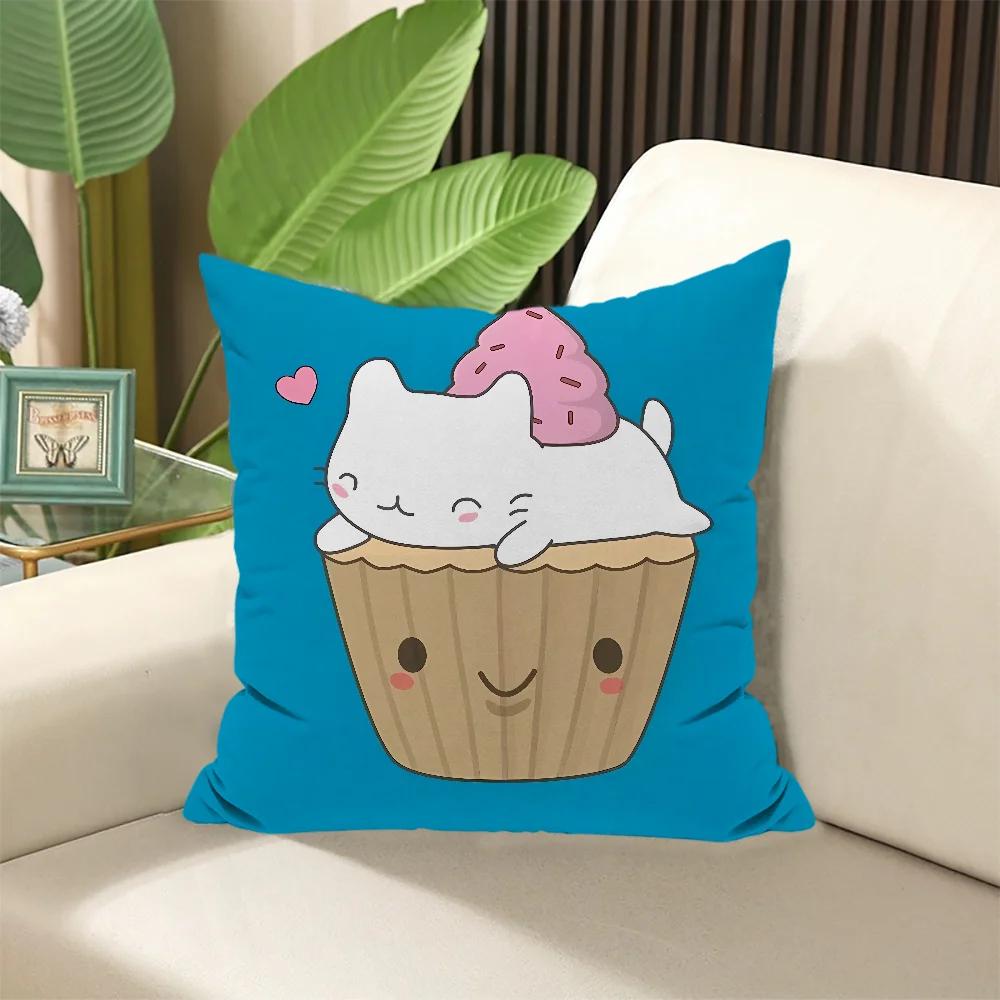 Kawaii Cat Decorative Pillows Anime Pillow Cover Sofa Cushions Cushion Covers Pillowcase x Body Fall Decor Bed Throw