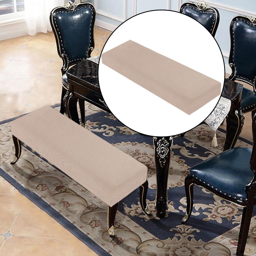 1 Set Solid Colour Pineapple Checkered Home Fabric Bench Cover Non-Slip Full Wrap Elastic Bench Cover Bench Cover