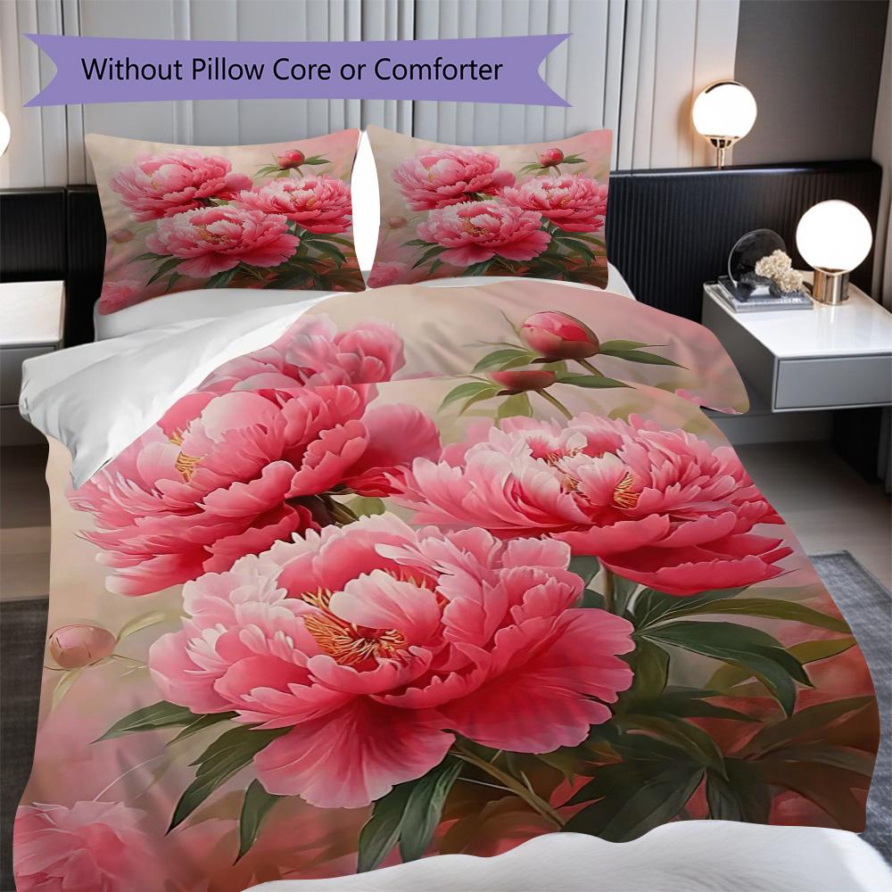 

1PC Rose pattern Bedding Quilt Set Quilt Cover Pillowcase Home Decoration Birthday Gift (1 * duvet cover + 21 * pillowcase, without core) 135x200cm