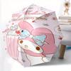 A Sweet Smile My Melody Automatic Opening and Closing Cartoon Umbrella - Small Umbrella Suitable for Various Occasions, Portable 3-Fold Small Umbrella