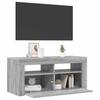 Vidaxl Szafka Pod Tv Z Oświetleniem Led, Szary Dąb Sonoma, 90X35X40 Cm