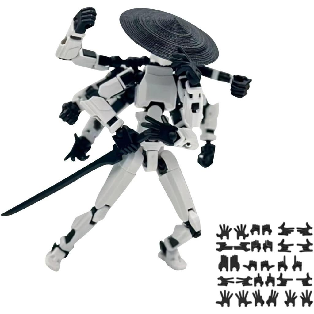 Mythological Figure PVC Model, 3D Printed Multi-Joint Full Body Movable Robot Titan 13, for Stop Motion Animation Adult Desktop Decor