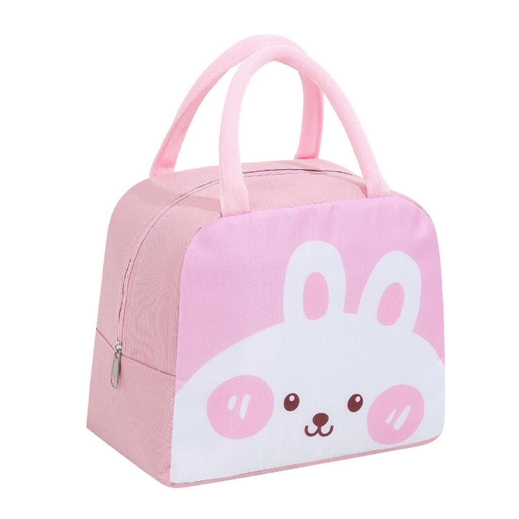 Lunch Bag Cute Cartoon Animal Pattern Waterproof Large Capacity Portable Thermal Insulation Lunch Box Bag for Women Men