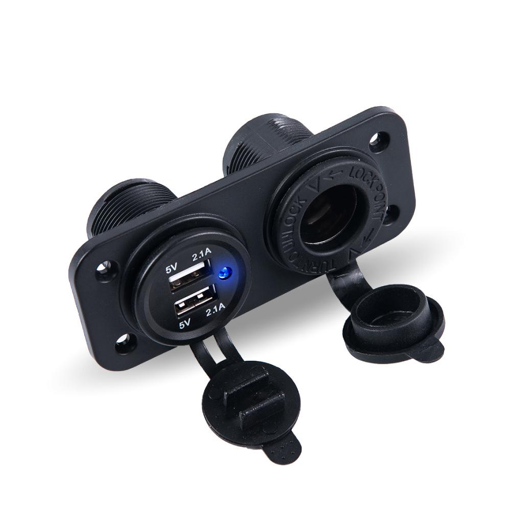 Dual USB Car Charger for Vehicles & Boats (12-24V)