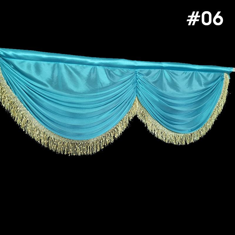 5M Wedding Party Background Drapes Valance Panel Hotel Backdrop Curtain Swag Stage Decor Curtain Head Drapery Ice Silk Swag