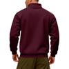 Mens Winter Warm Fleece Loose Half Zip Stand Collar Pullover Sports Sweatshirt