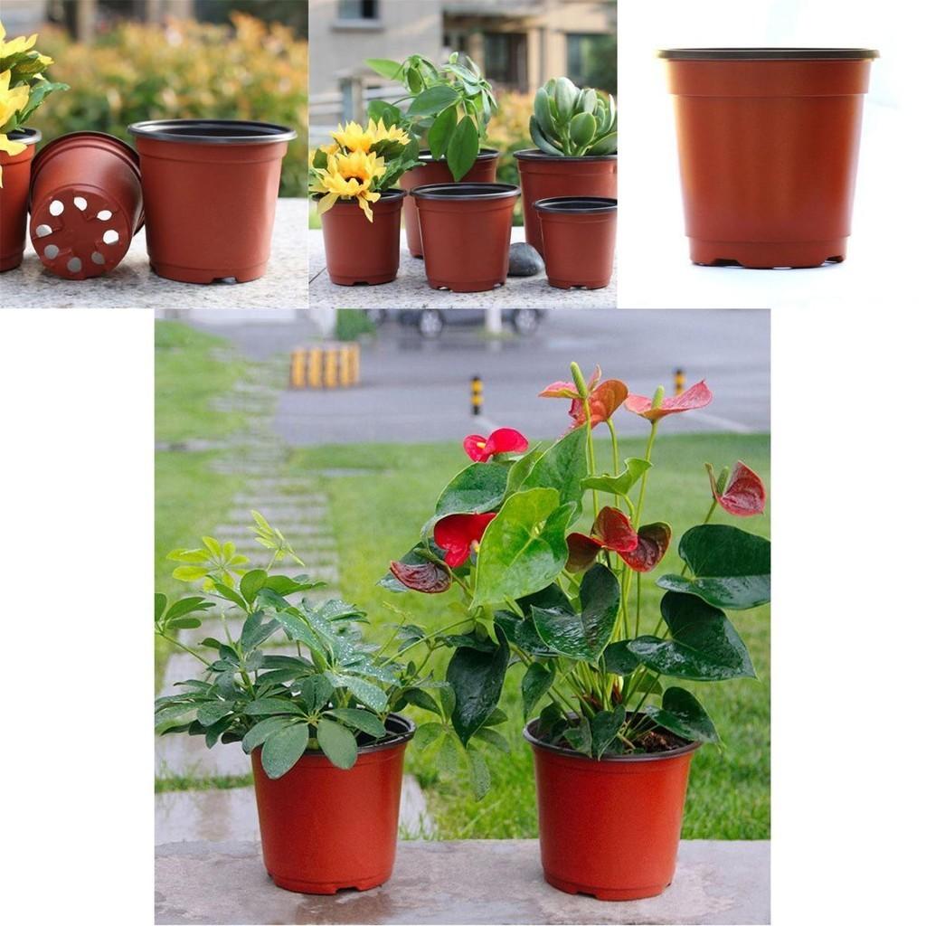 10/50/100 pièces Pots de fleurs en plastique pour semis avec caractéristiques de drainage équilibré**