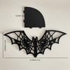 Black Bat Corner Shelf Wooden Wall Display Shelf Spooky Decor Floating Storage Shelf  Party