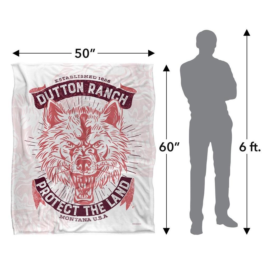 Yellowstone Protect The Land Silky Wolf Supersoft Blanket