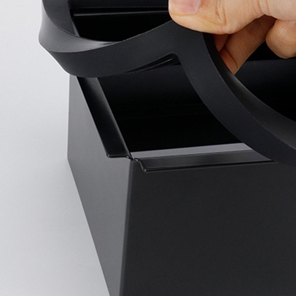 Bottomless Coffee Knock Box Black Rubber Residue Box Bottomless Knock Box  Commercial Coffee Shop