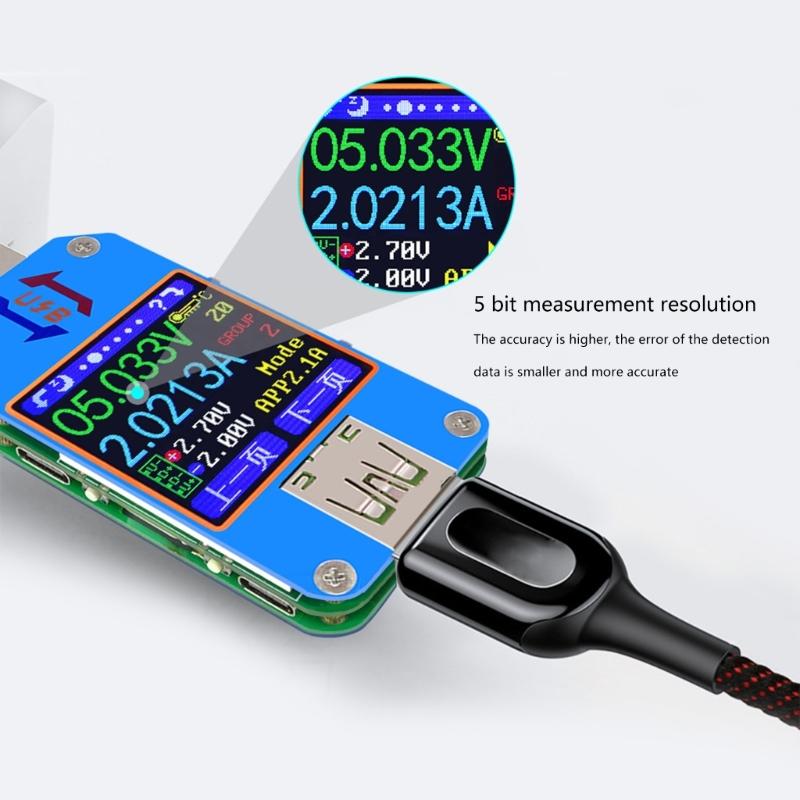 USB Power Meter 4-24V 5A LCD USB Voltage Current Display USB Tester Multimeter USB Current Meter Tester LCD Display