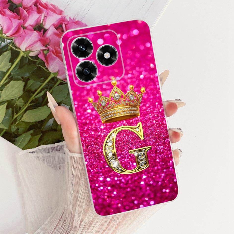 For Honor X5c Case Luxury Crown Letters Soft Slim Silicone Phone Cover For Honor X5 X5c Plus Fundas NLA-LX1 HonorX5c Plus Bumper