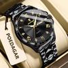 POEDAGAR Fashion Military Men Clock Waterproof Luminous Date Week Man Wristwatch Stainless Steel Quartz Watches Male Reloj